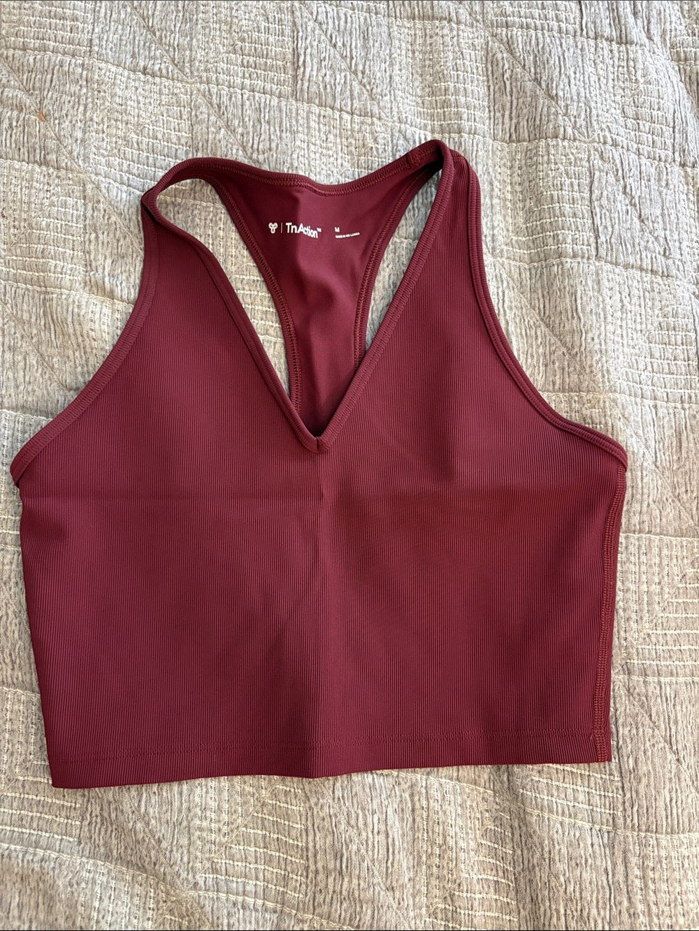 TNA / ARITZIA Maroon Racerback Sports Top